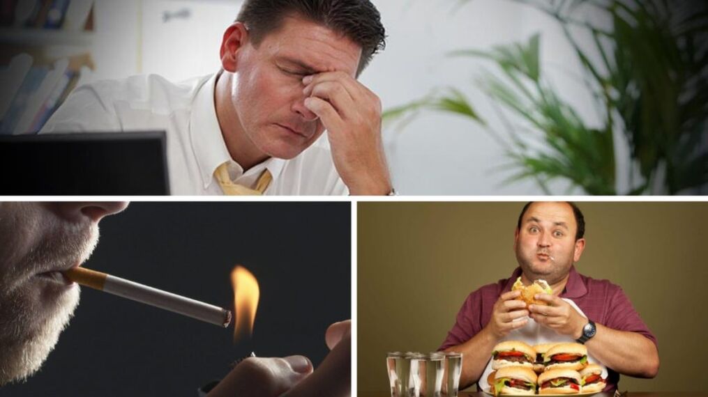 Fattori che peggiorano la potenza maschile stress, fumo, malnutrizione